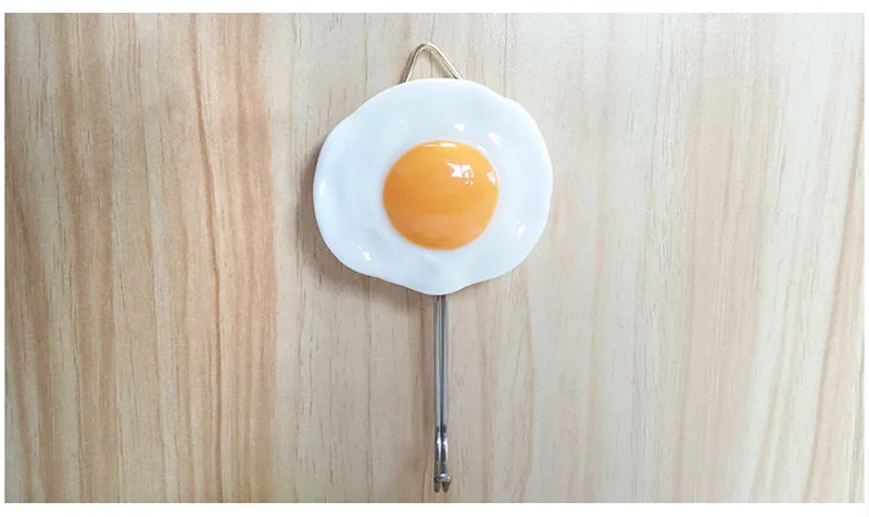 Cute Resin Egg Shaped Hooks Kitchen Dining Room Decoration Hooks Wall Decoration Hooks Crafts  (10)