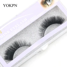 YOKPN новая белая коробка норка 3D накладные ресницы 1 пара упаковка крылатые шифрование крест-накрест мягкий поддельный макияж ресниц ресницы