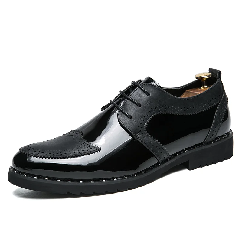 Vancat/брендовая мужская модельная обувь; мокасины; блестящая Мужская официальная обувь; Роскошные модные свадебные туфли оксфорды из итальянской кожи; мужская обувь