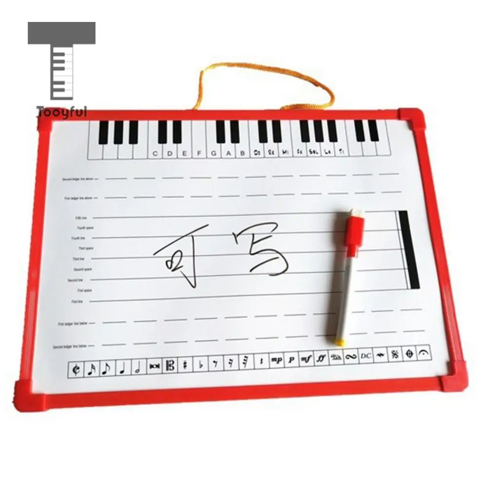 Music Notation Whiteboard Dry Erase Board with Music Staff Magnet for Meeting School Teaching