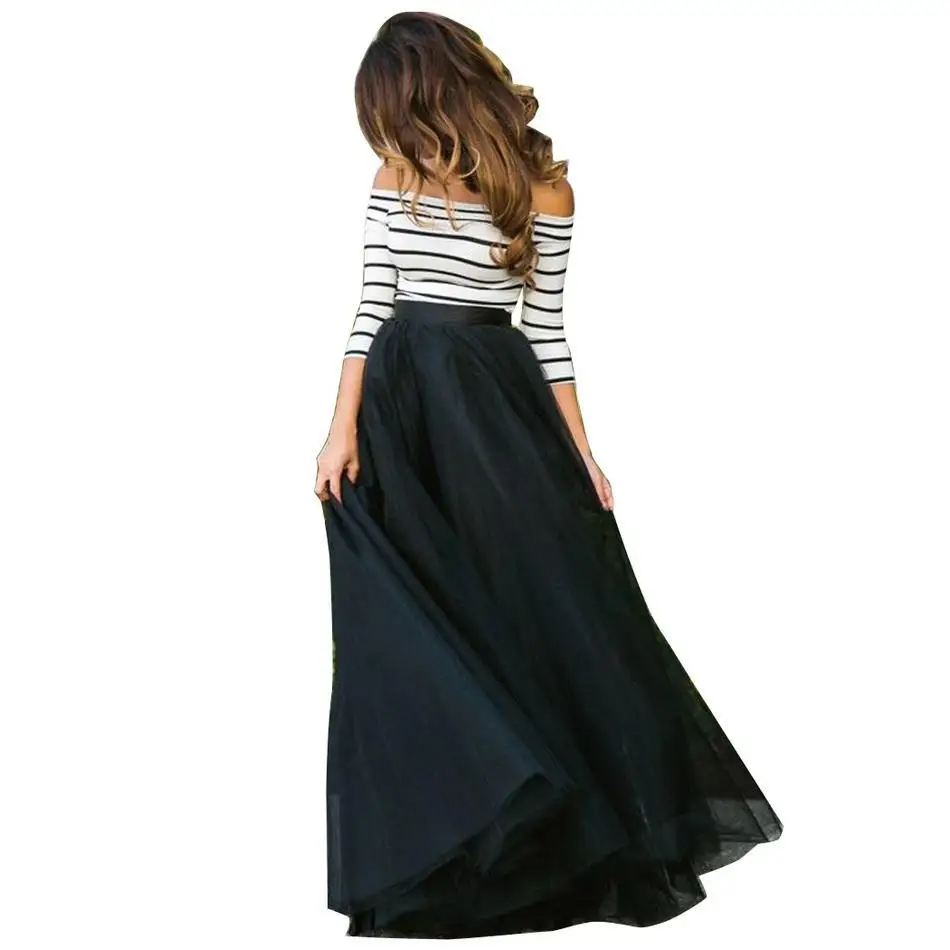 

Ball Long Off-shoulder Tutu Striped High Ladies Women Fashion Waist Gown Slim New Club Dress Party Sets