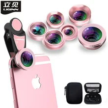 

LIGINN 6 In 1 Phone Camera Lens Kit Fish Eye Wide Angle/macro Lens CPL Kaleidoscope and 2X telephoto zoom Lens for iPhone 6s