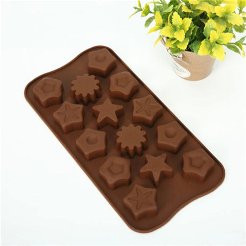 Поставка силиконовой формы 14 различных форм звезды торт декоративная форма для шоколада DIY для пудинга льда печенья Форма для выпечки QY48