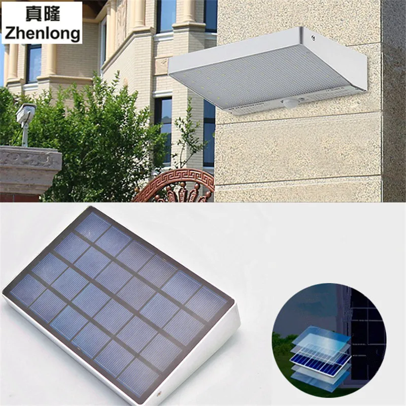

700LM Waterproof 48 LED Solar Light 2835 SMD White Solar Power Outdoor Garden Light PIR Motion Sensor Pathway Wall Lamp 3.7V Led