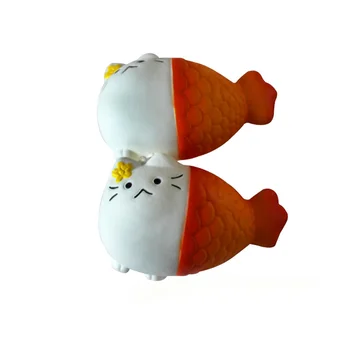 

Jumbo 13CM Fun Cat Head Fish Tail Squeeze Toy Anti Stress Cute Dolls Cream Squeeze Squishies Toy Reliever Fun Decor