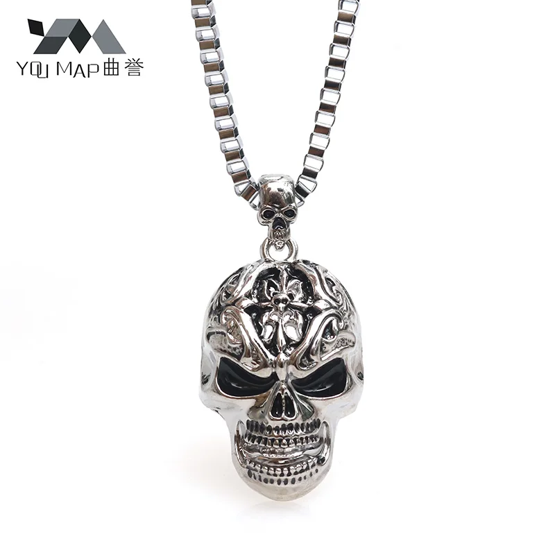 

Europe and the United States Long Hip Hop Necklace Pendant for Women Punk Platform Skulls Non-mainstream Man Sautoir Jewelry