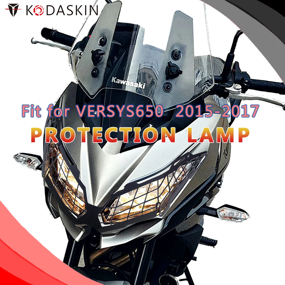 

KODASKIN Headlight Protection Cover Grille Guard for Kawasaki Versys650 15-17
