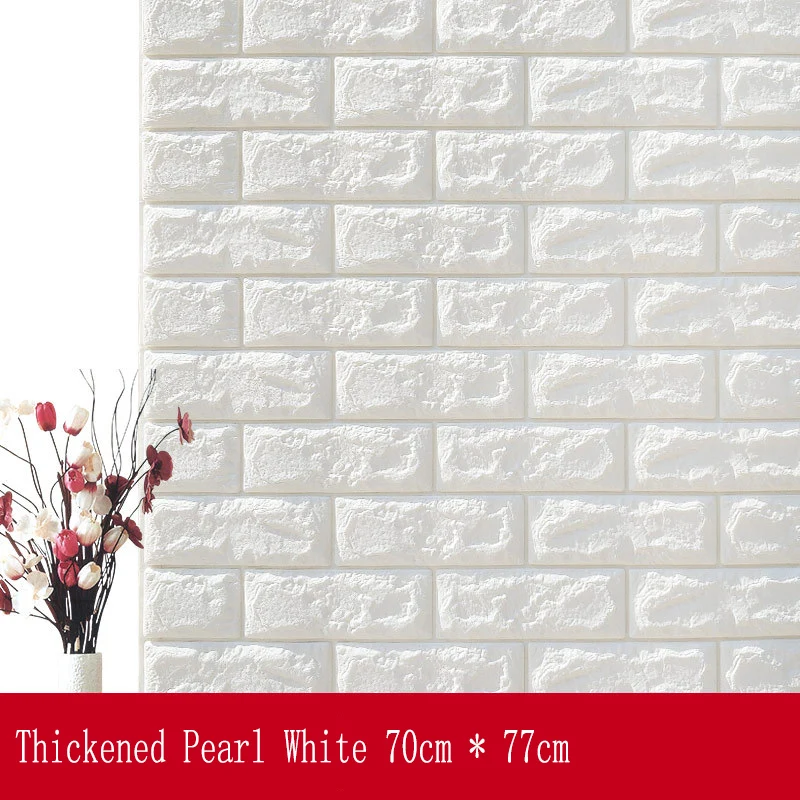 

Hot Sale PE Foam 3D Wallpaper DIY Wall Stickers Wall Decor Embossed Brick Stone Wallpaper Room House 70cm X 77cm X 1cm Poster