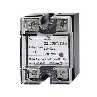 

AC to AC 50A 150-350VAC 24-480VAC Single Phase SSR Solid State Relay
