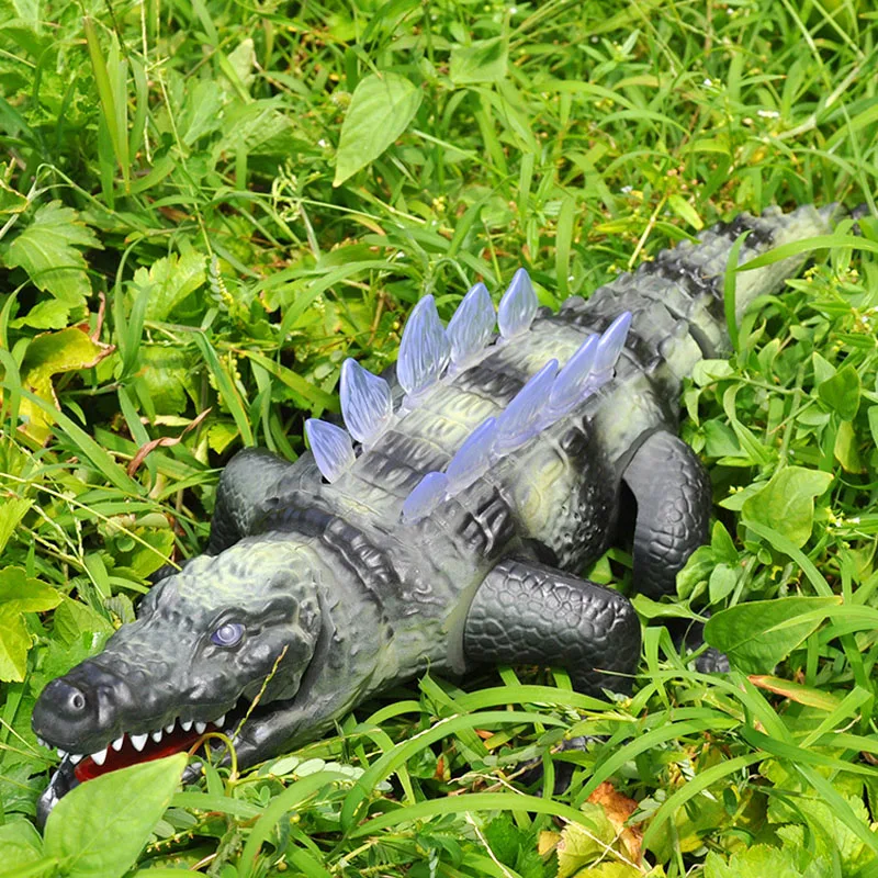 Электрический ползать Крокодил Игрушка Мигает крокодил с Звук светящийся Животные модель Игрушечные лошадки для детей Интерактивные