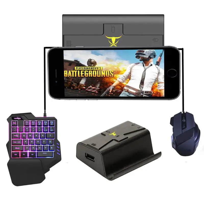  Adapter for iPhone G1X PUBG Mobile Gamepad Controller Gaming Keyboard Mouse Android Phone to PC Con