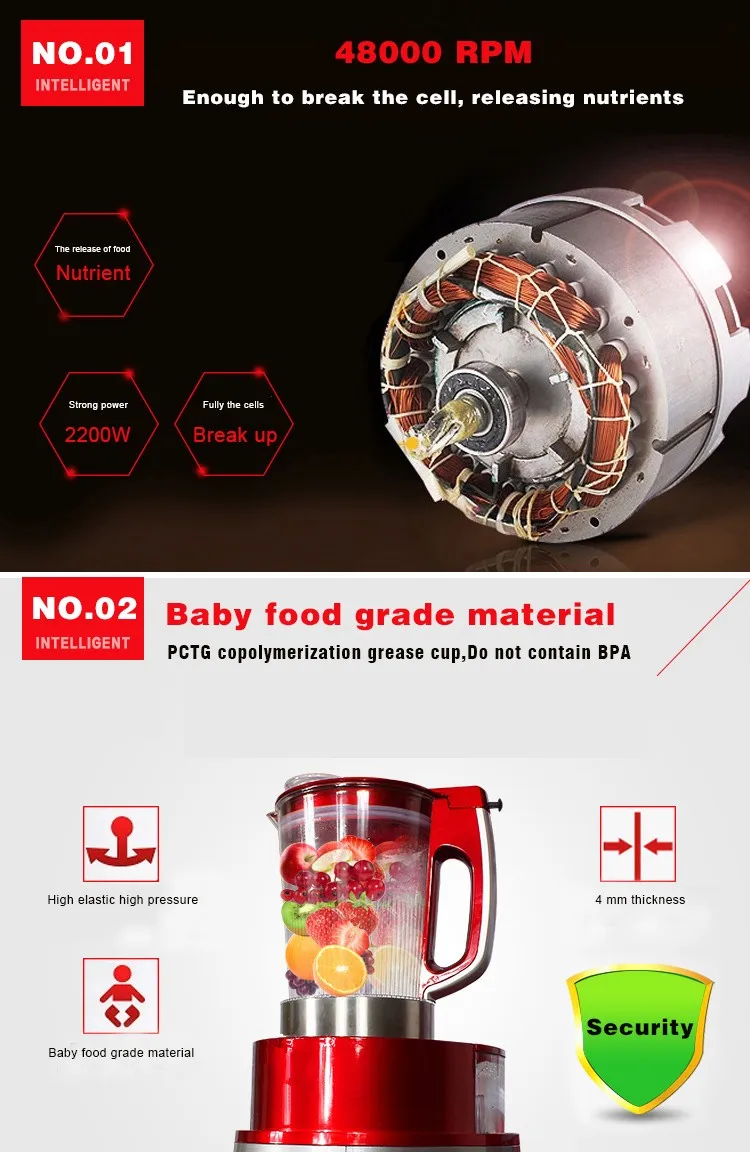 Новейший паровой нагревающий Блендер с интеллектуальным одним ключом, контрастный миксер, блендер, NM-8018, автоматический производитель детского питания