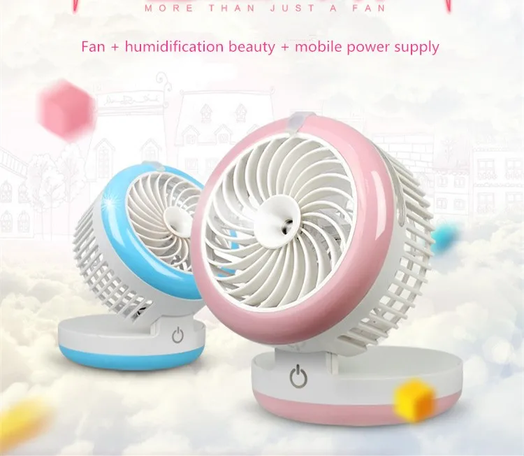MistBlow Mini water mist desk fan – front view