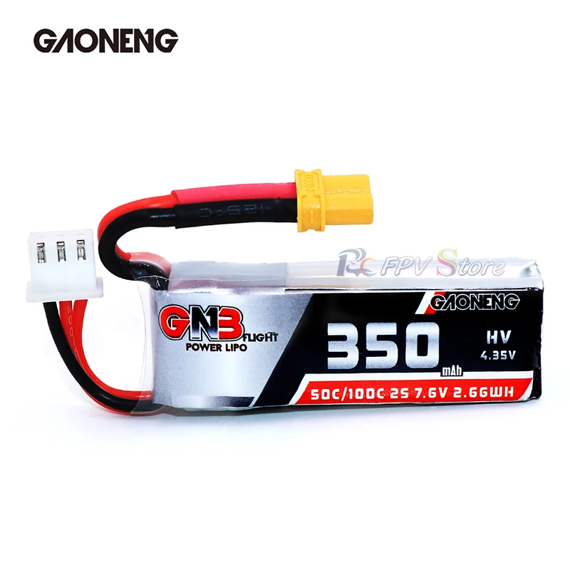 Gaoneng GNB 350mAh 2S 7,6 V HV 4,35 V 50C/100C Lipo аккумулятор XT30 разъем для Beta75X RC Дрон FPV Racing