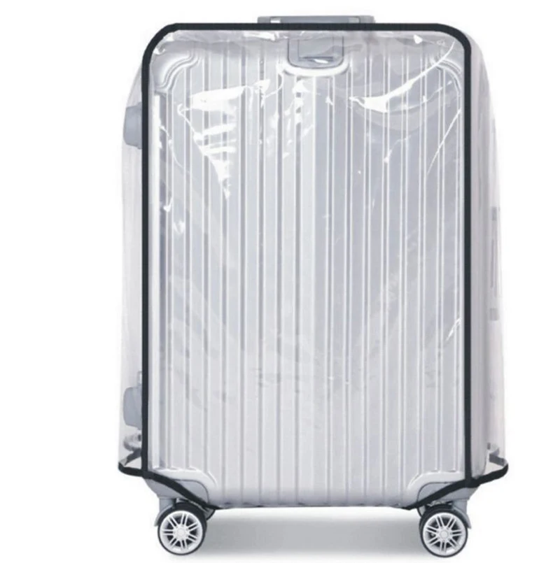1 шт. водонепроницаемый для багажа из ПВХ Чехлы для чемоданов барсетка против царапин полупрозрачный мешок Пылезащитный Чехол прозрачный Модный горячий - Цвет: Прозрачный
