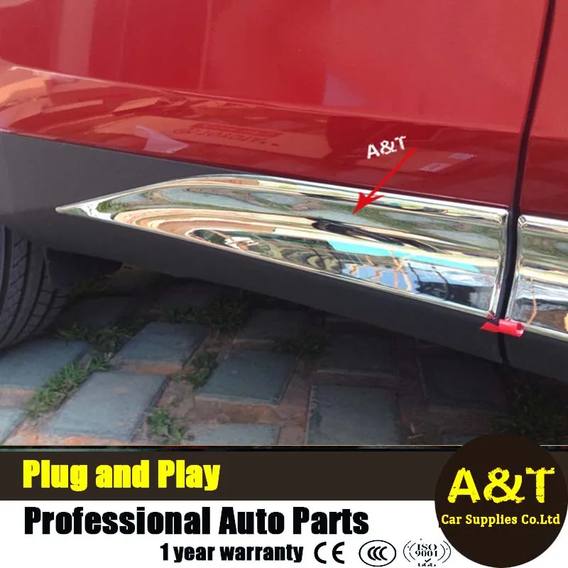 

For 2014 Toyota RAV4 (E170) ABS Chromed Side Door Body Moulding Trim Protector Streamer Door Body Strip Decoration 2pcs Car Acce