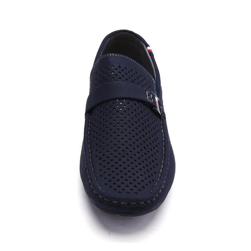 Jackmiller Top Brand Spring Summer Men's Casual Shoes Slip On Super Light Soft Breathable Men's Flats Navy Sneakers Fashionable