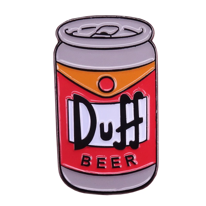 

Duff beer badge Simpson pin beer cans brooch art backpack decor alcohol addict gift