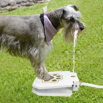 

High-quality Stainless Steel Pet Dog Cat Water Fountain Outdoor Step-on Dog Waterer Drinking Fresh Water Fountain Tool with Hose