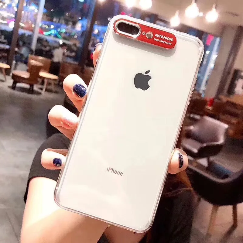 Металлический чехол для объектива камеры Iphone 7 6 S 10 8 Plus мягкий прозрачный IPhone X Xs Max
