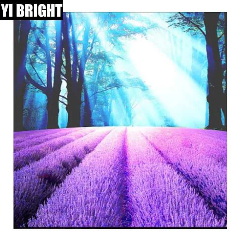 

New Year 5D DIY Diamond Embroidery Handmade"lavender" Knitting Set Square / round Mosaic House Living Room Decoration XPZ