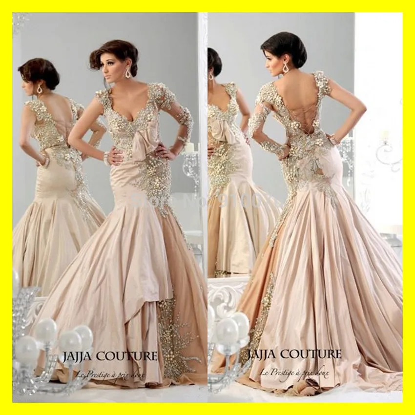 Green Evening Dresses Trumpet /Mermaid Floor-Length Built-In Bra Crystal None V-Neck Off The Shoulder Full Natural Taffeta Spand | Свадьбы и