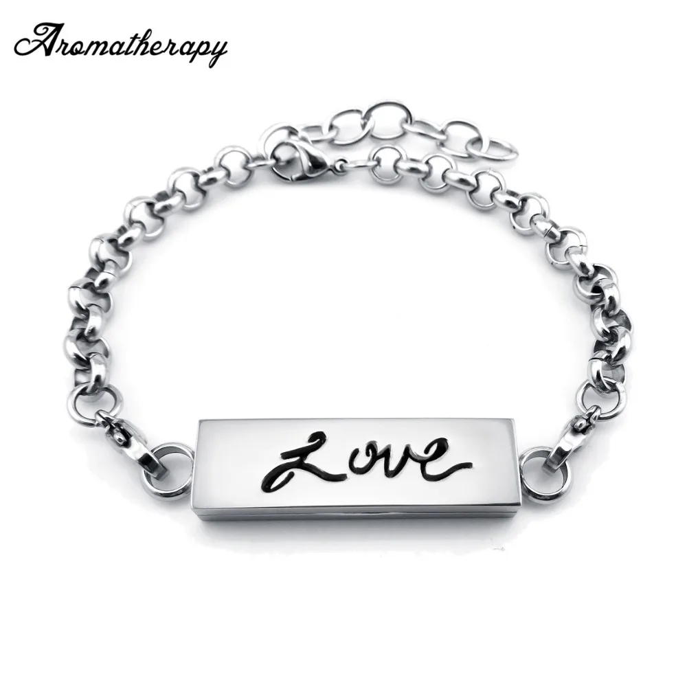 Горизонтальный барный диффузор браслет-любовное письмо эфирное масло браслет для девочки браслет для ароматерапии диффузор браслеты для женщин