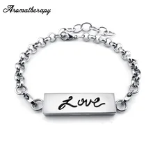 Горизонтальный барный диффузор браслет-любовное письмо эфирное масло браслет для девочки браслет для ароматерапии диффузор браслеты для женщин