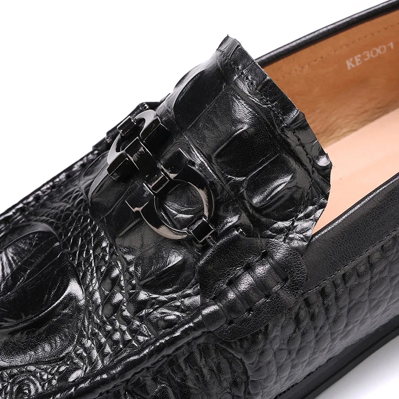 QYFCIOUFU/мужские дизайнерские лоферы; обувь для вождения из натуральной кожи; модные мужские мокасины; Новинка года; туфли на плоской подошве с крокодиловым узором