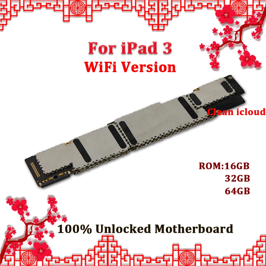 

Clean iCloud Wifi Version For iPad 3 Motherboard,Original Unlocked Logic Board For iPad 3 Motherboard With IOS System