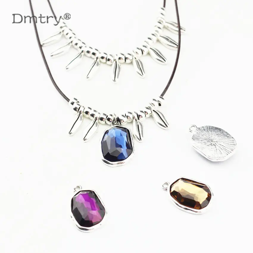 

Dmtry 5pcs 2020 Wholesale Top Quality Irregular Crystal Pendant Necklace Charms Jewelry Findings For Making DIY Parts LC0058