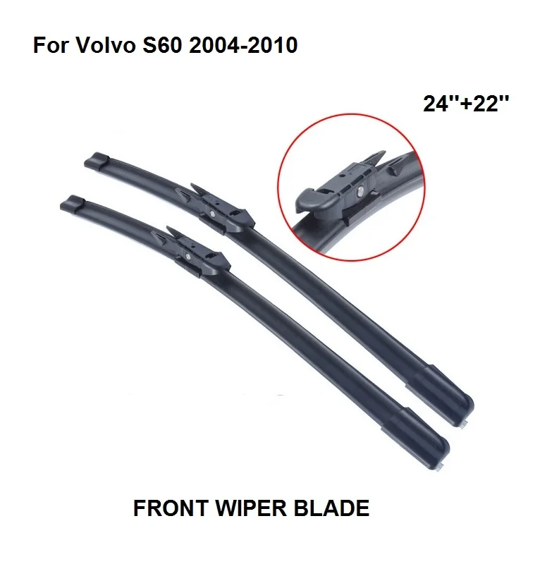 Wiper For Volvo S60 2004 2010 24''+22''Car Accessories For Auto Cars