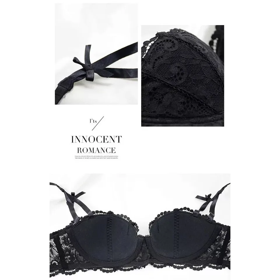 CINOON New plus size women sexy bra set intimates embroidery half cup lingerie thin temptation and panty with Garters Sets 39