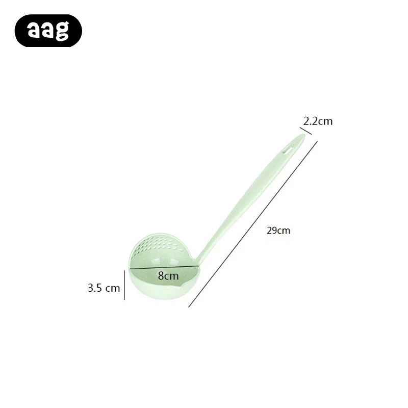 2 в 1 длинная ручка суповая ложка Сито для приготовления пищи дуршлаг для кухни Совок пластиковый фильтр столовая посуда ковш домашний кухонный дуршлаг инструмент