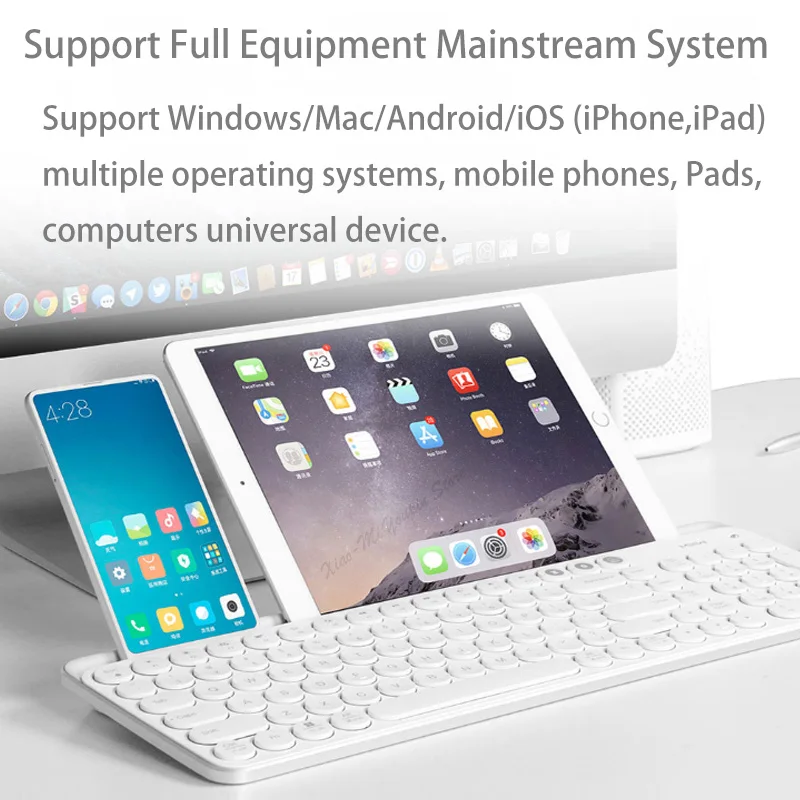 Original Xiaomi Miiiw Bluetooth Dual Mode Keyboard 104 Keys 2.4GHz Multi Compatible Wireless Portable for macbook Keyboard mini