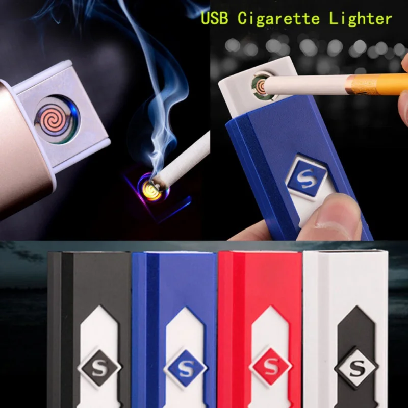 1 шт. ветрозащитный хороший подарок бездымный USB прикуриватель ветрозащитная зарядка зажигалки для электронных сигарет аксессуары для курения
