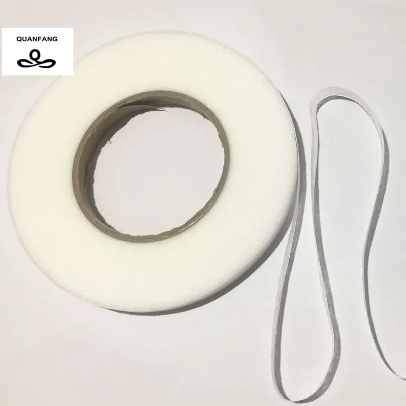 QUANFANG подкладка ткань двусторонняя DIY аксессуары ткань Лоскутная клейкая ткань нужно использовать электрический утюг 1 шт. 70 ярдов - Цвет: White 10mm 70 yard