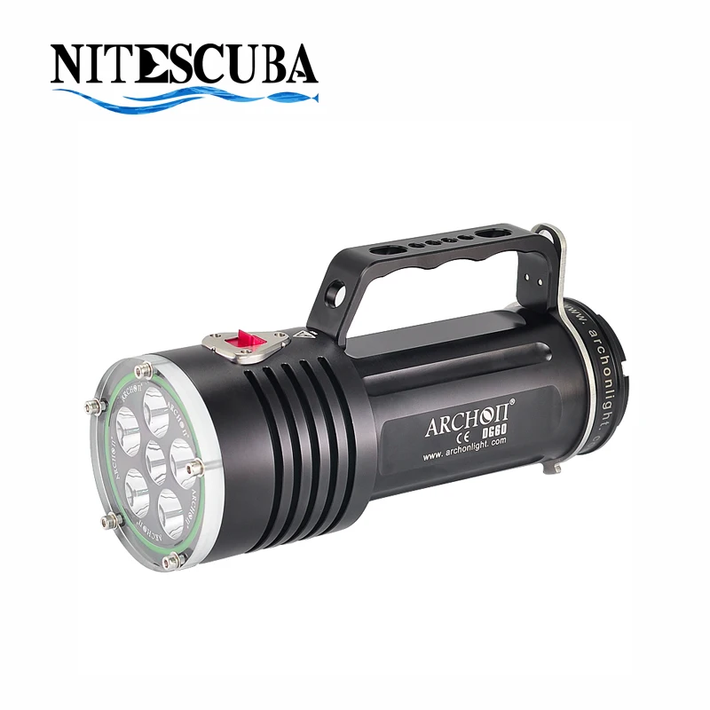NiteScuba Дайвинг светодиодный прожектор ARCHON WG66 DG60 для tg5 rx100 футляр для камеры для подводной съемки с аксессуары 5000 люмен - Цвет: Черный