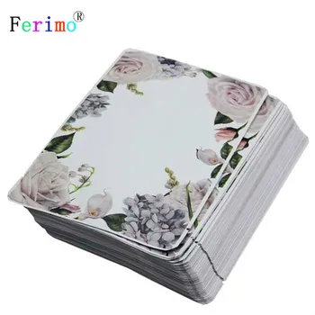 

Ferimo 100pcs Different Sizes Flowers Heat Sealing Aluminum Foil Plastic Package Bag Flat Matte White Open Top Bag Wholesale