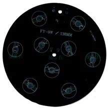9 Вт 12 Вт 18 Вт 138 мм алюминиевая пластина, светодиодный PCB плата, светодиодный теплоотвод доска для прожектора, светильник, прожектор и т. д