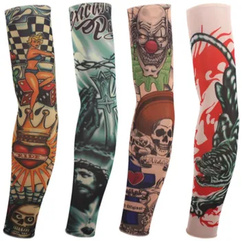 

1Pcs New Cool Product 100% Nylon Elastic tattoo Sleeves Fake Sleeve Body Arm Stockings Fashion Arm Stocking Temporary Tattoos