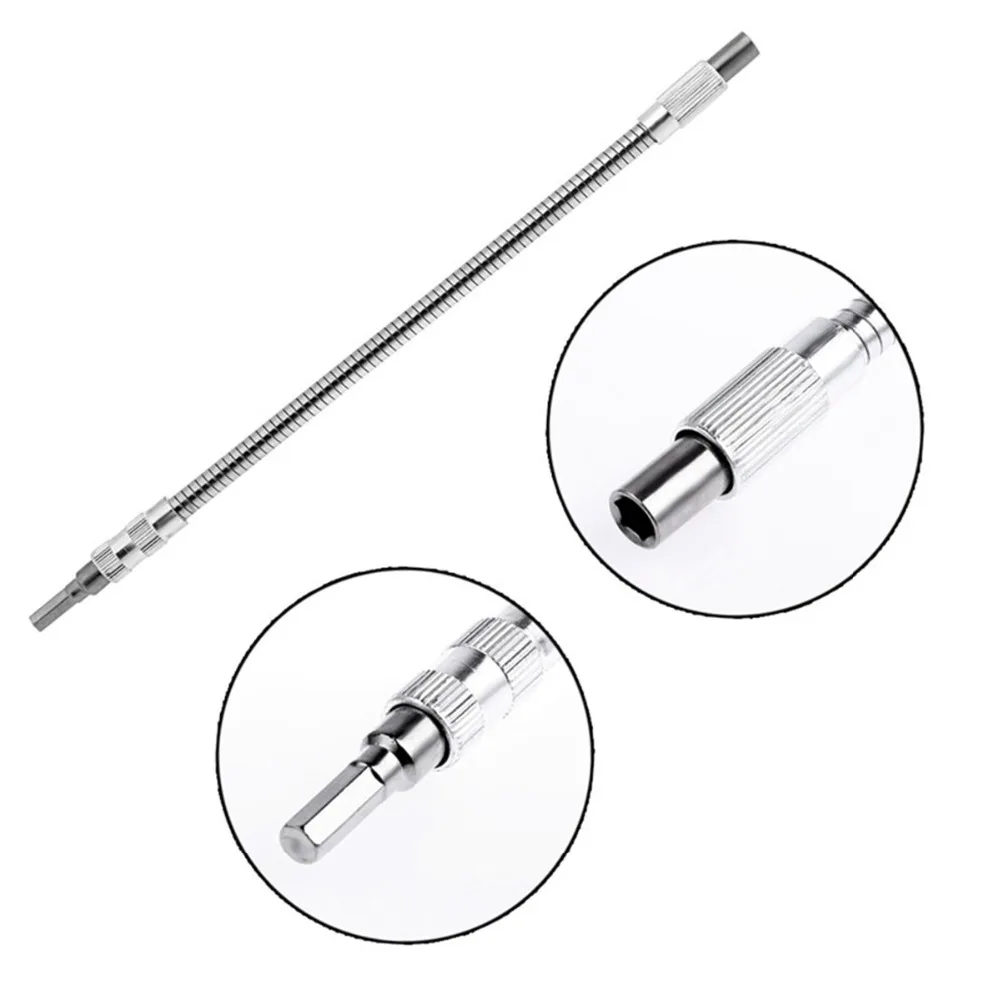 

Hex Shank 300mm Flexible Shaft Screwdriver Bits Extention Screwdriver Bit Holder Connect Link For Electronics Drill Repair Tool