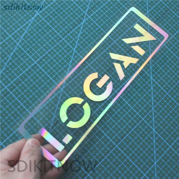 

New Rainbow color Reflective Car Decal Sticker Styling Window Door For Renault logan 1 2 accessories