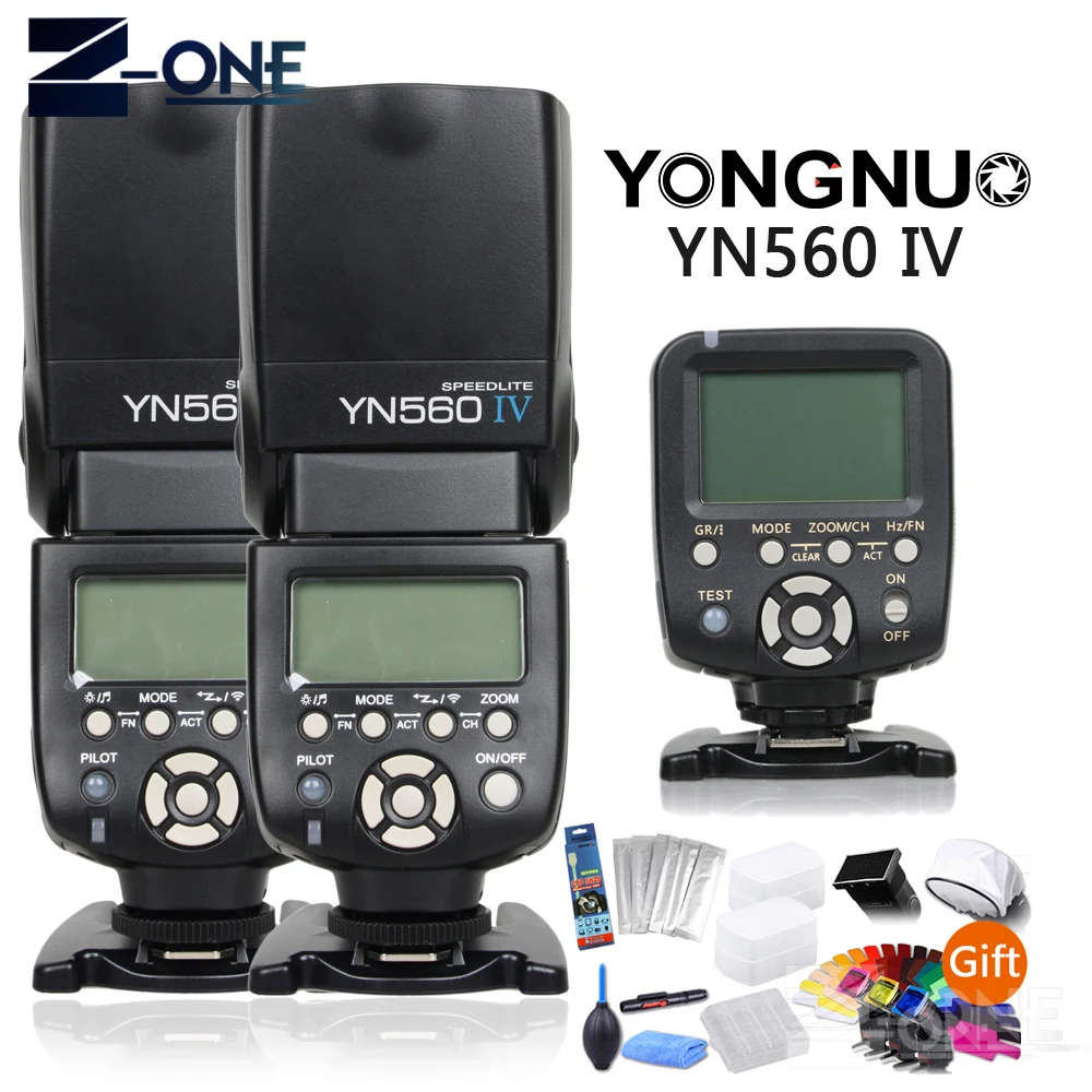 

Yongnuo YN560-TX Wireless Flash Controller + Flashgun 2*YN560IV Speedlight Speedlite for Canon 77D 750D 760D 5D 60D 6D 7D 400D