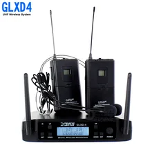 GLXD4 2 канальный гарнитура беспроводной микрофон профессиональный UHF ушной крючок беспроводной микрофон микро для дома студия барабана ПК компьютер