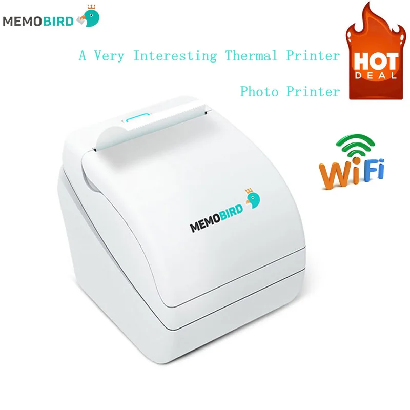Принтеры memobird G1 Новый Термальность Принтеры штрих-кода принтеры WiFi Беспроводной удаленного телефона фотопринтер любым языком - изображение