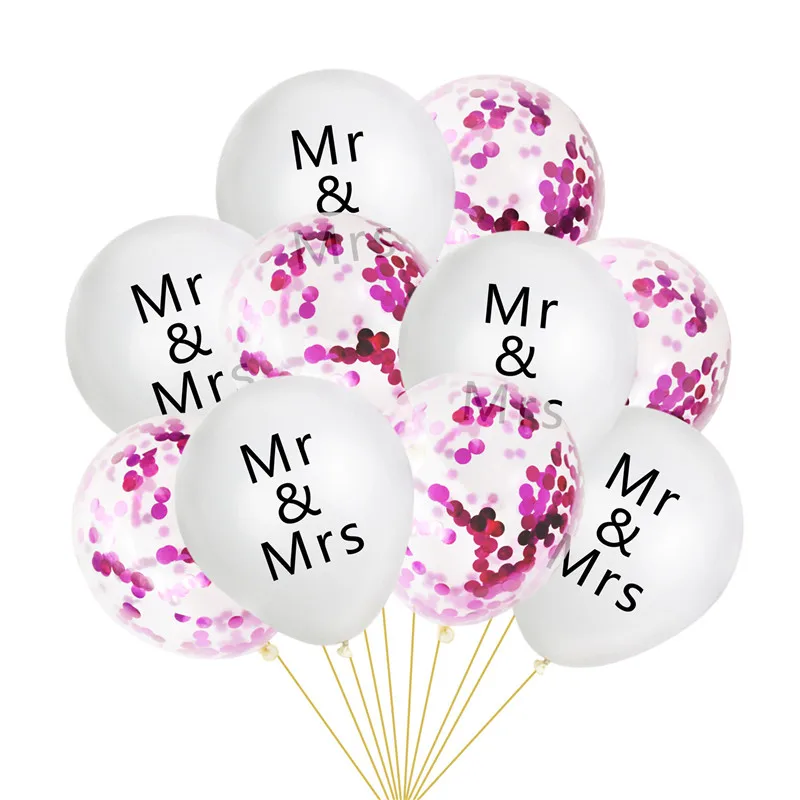 10 шт 12 дюймов украшения для дома латексные шары воздушные шары с конфетти надувной шар для дня рождения, свадьбы, вечеринки - Цвет: N