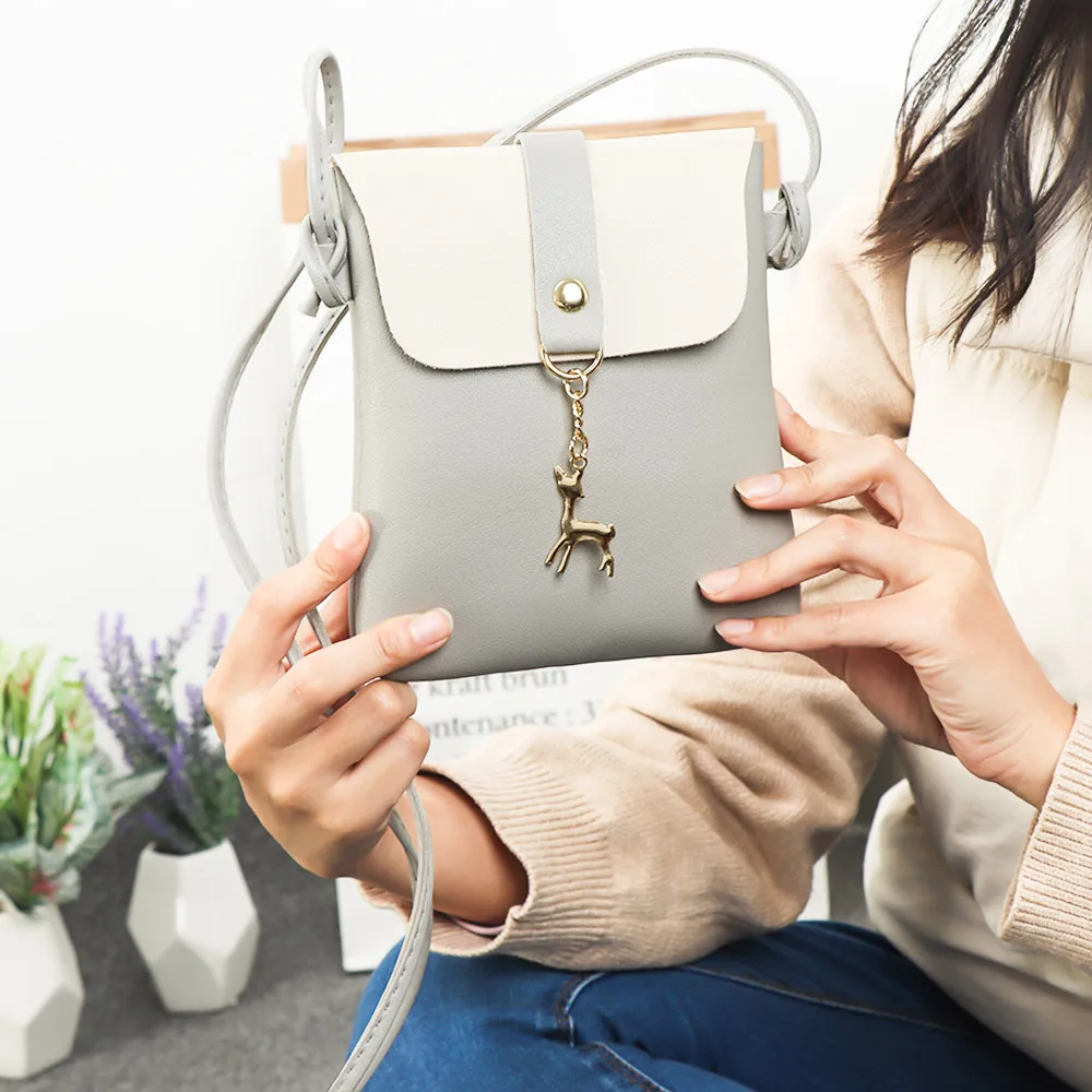 

Women Casual Leather Handbag Chain Shoulder Lady Cross Body Clutch Bag Tote Messenger Satchel Purse With Metal Buckle