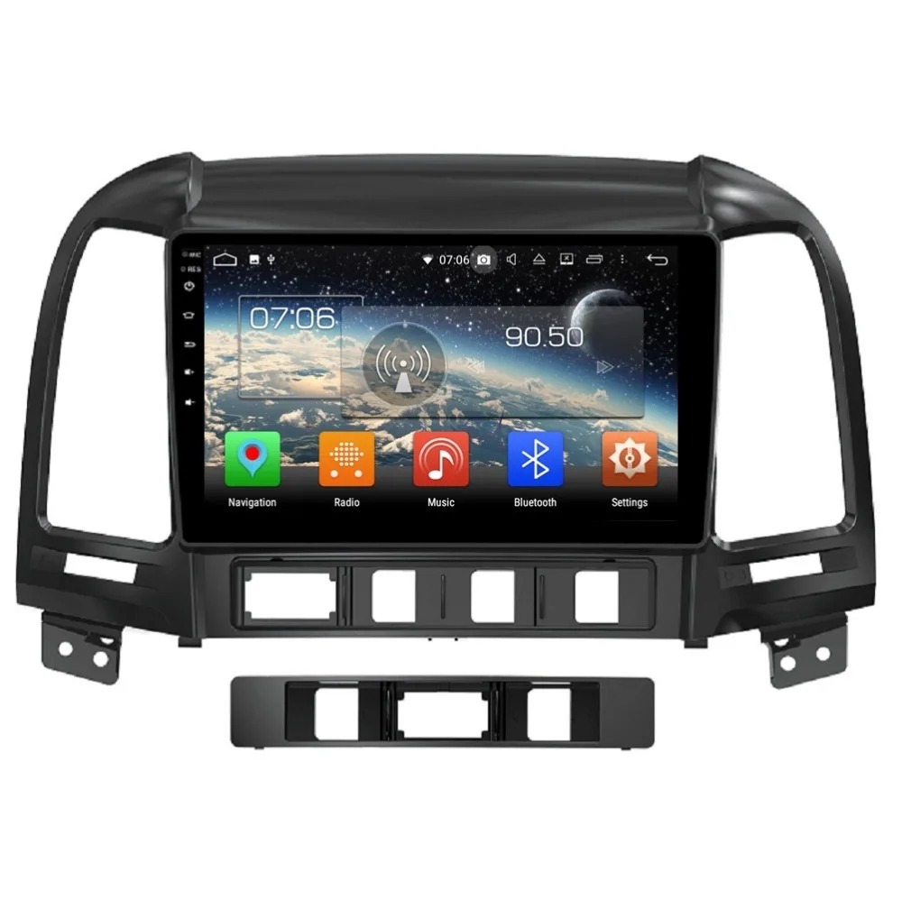 Clearance 9" Android 8.0 Car Audio Video Radio Player for Hyundai Santa Fe 2006 2007 2008 2009 2010 2011 2012 Bluetooth WIFI Mirror-link 2