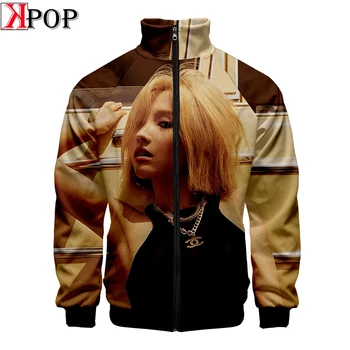 

gidle Girl group 3D Stand collar zipper raglan 3D jacket 2019 New arrival Streetwear Korean Women/men Harajuku Jacket